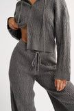 Primi Katie Cable Knit Jacket - Charcoal