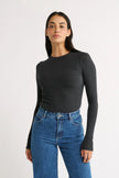 Primi Carina Classic Long Sleeve - Charcoal Marle