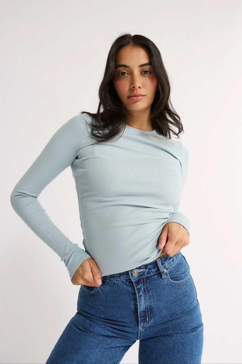 Primi Carina Classic Long Sleeve - Stone Blue