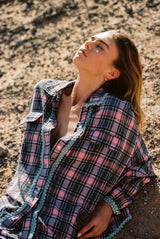 Kinga Csilla Etoffe Check Chalm Shirt