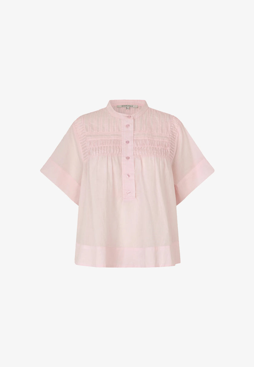 SECOND FEMALE - MAISE SS BLOUSE CRYSTAL PINK