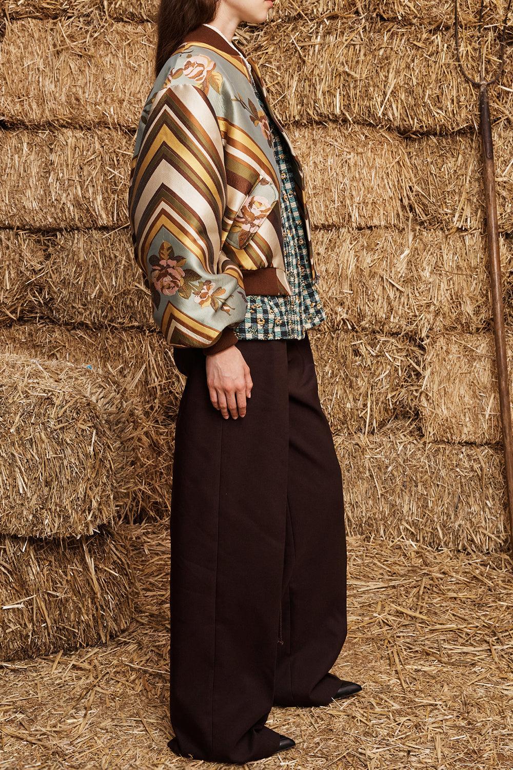 ALÉMAIS - LA ROSA JACQUARD BOMBER JACKET
