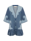 ALÉMAIS - JESSE DENIM APPLIQUE MINI DRESS