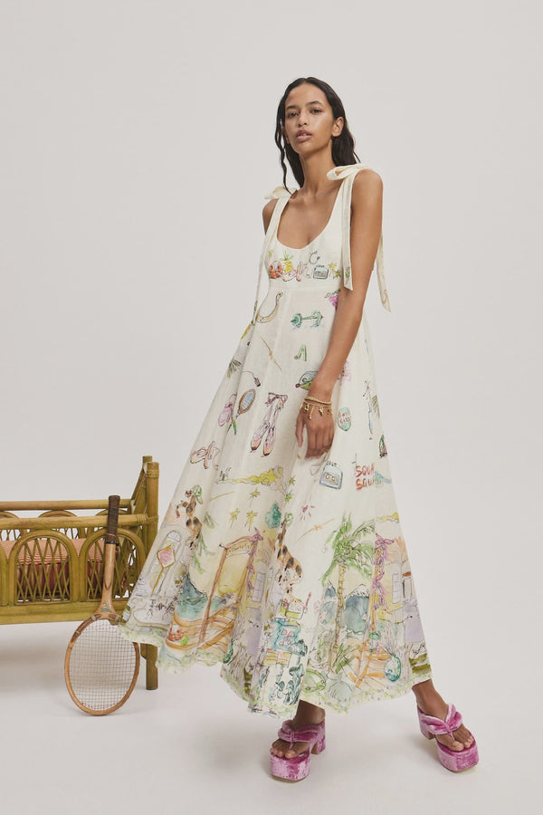 ALÉMAIS Anouk Ballet Sundress - Cream