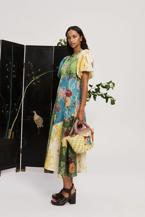 ALÉMAIS Avery Spliced Midi Dress