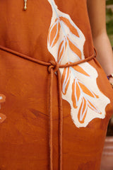ALÉMAIS Soleil D'Amour Silk Midi Dress