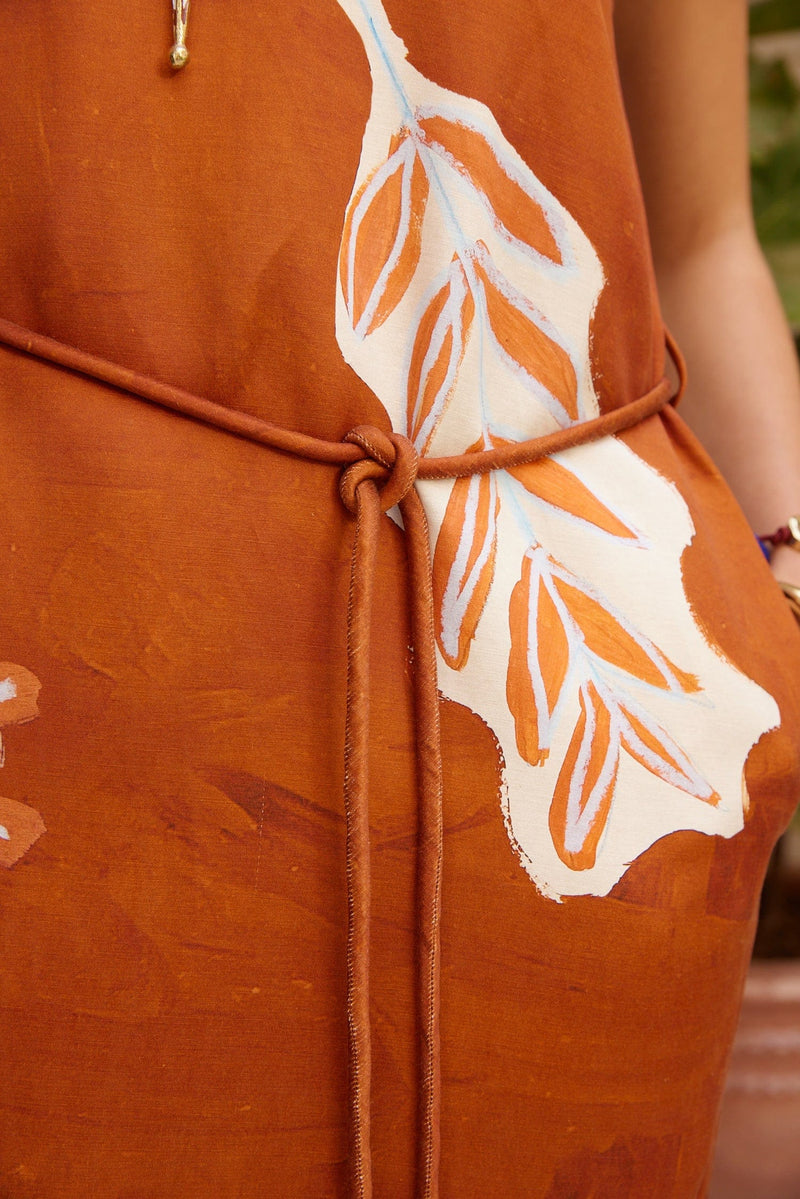 ALÉMAIS Soleil D'Amour Silk Midi Dress