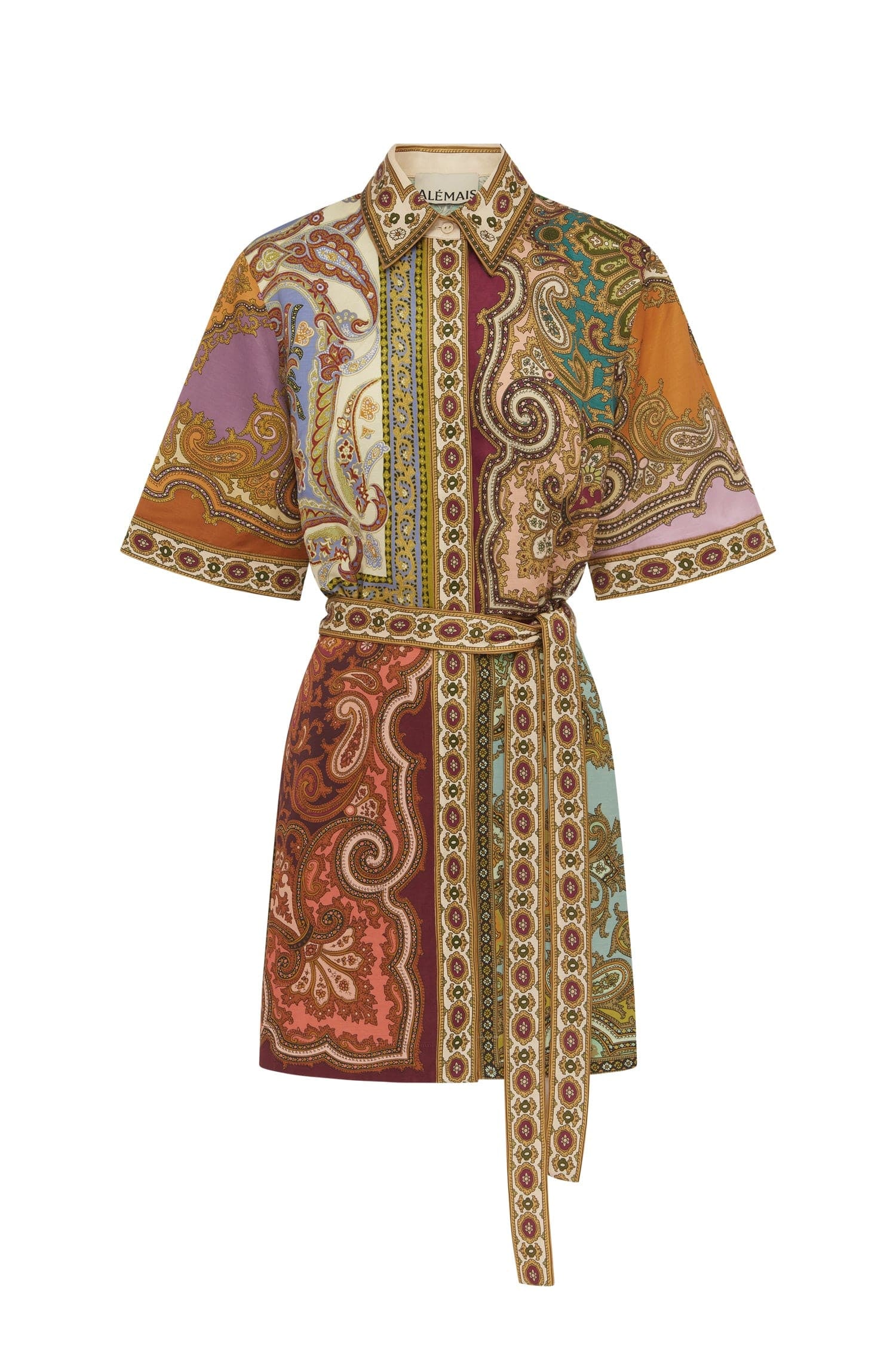 ALÉMAIS Clemenza Spliced Mini Dress