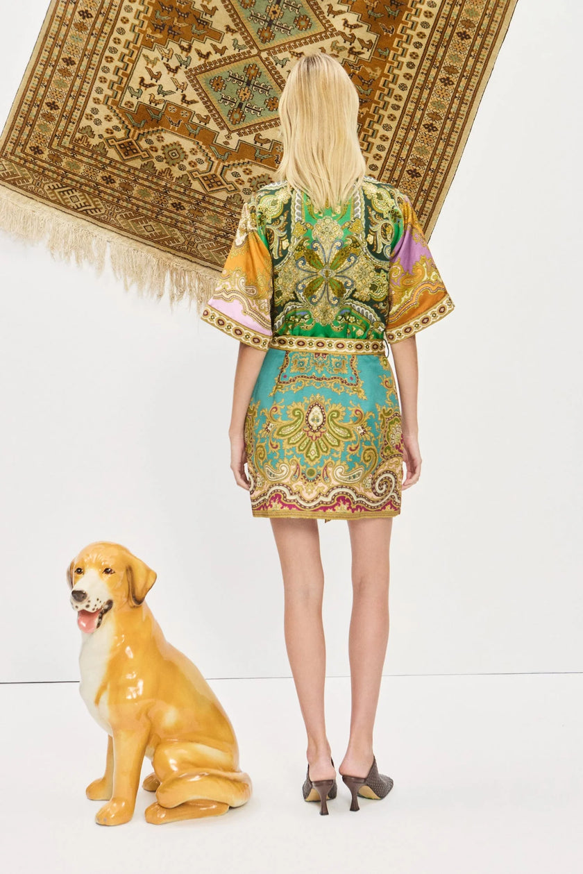 ALÉMAIS Clemenza Spliced Mini Dress