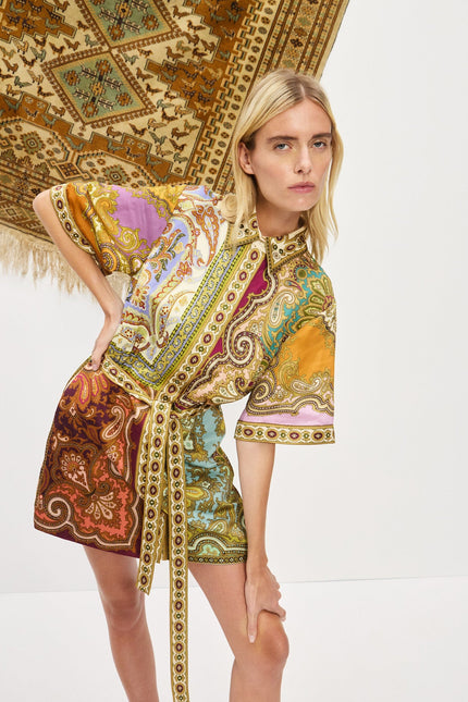 ALÉMAIS Clemenza Spliced Mini Dress