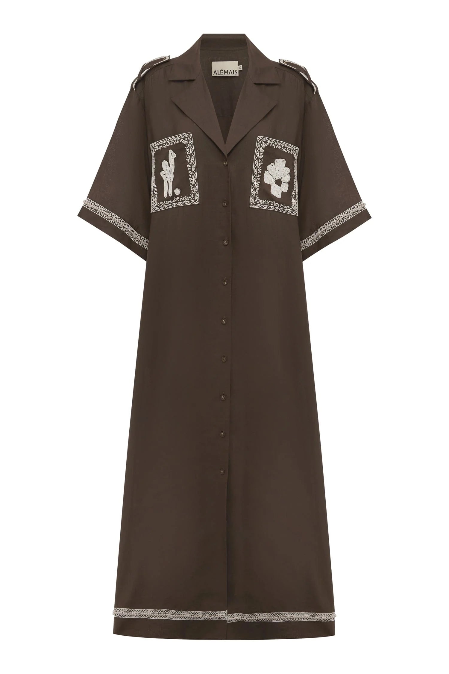 ALÉMAIS Leandra Corded Relaxed Shirtdress