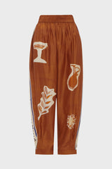 ALÉMAIS Soleil D'Amour Tapered Silk Pant