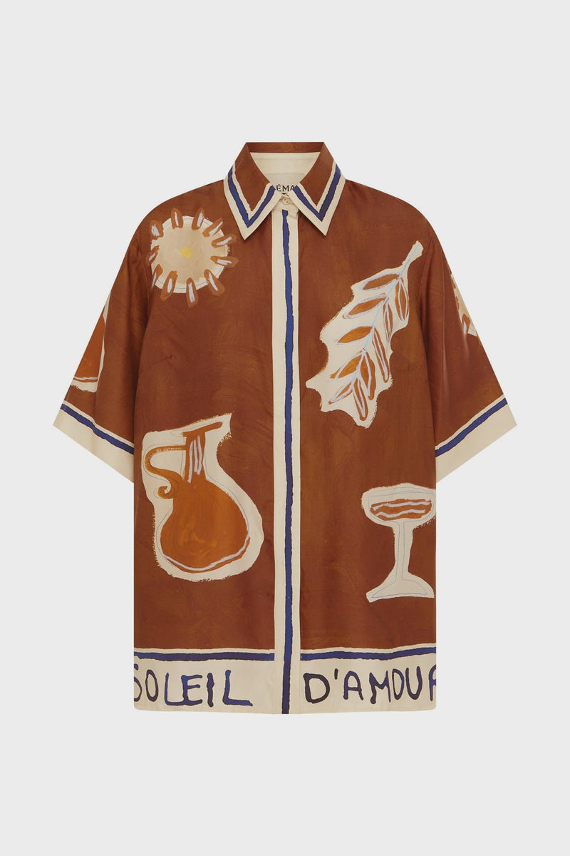 ALÉMAIS Soleil D'Amour Silk Shirt
