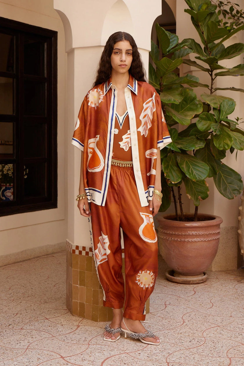 ALÉMAIS Soleil D'Amour Silk Shirt