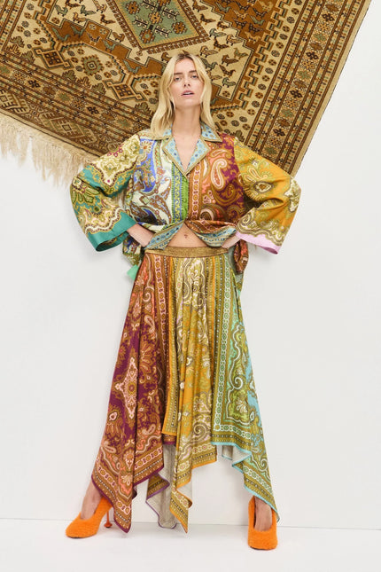 ALÉMAIS Clemenza Spliced Scarf Skirt