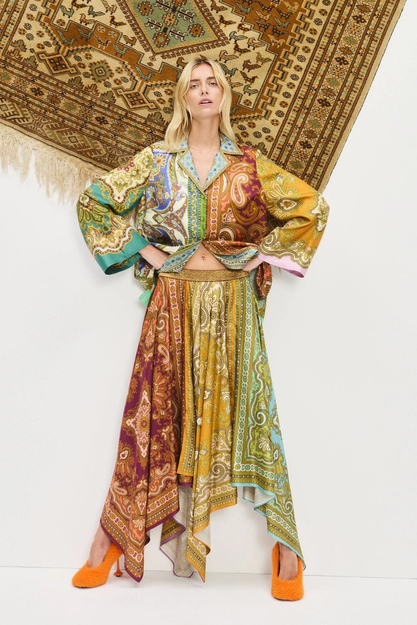 ALÉMAIS Clemenza Spliced Scarf Skirt