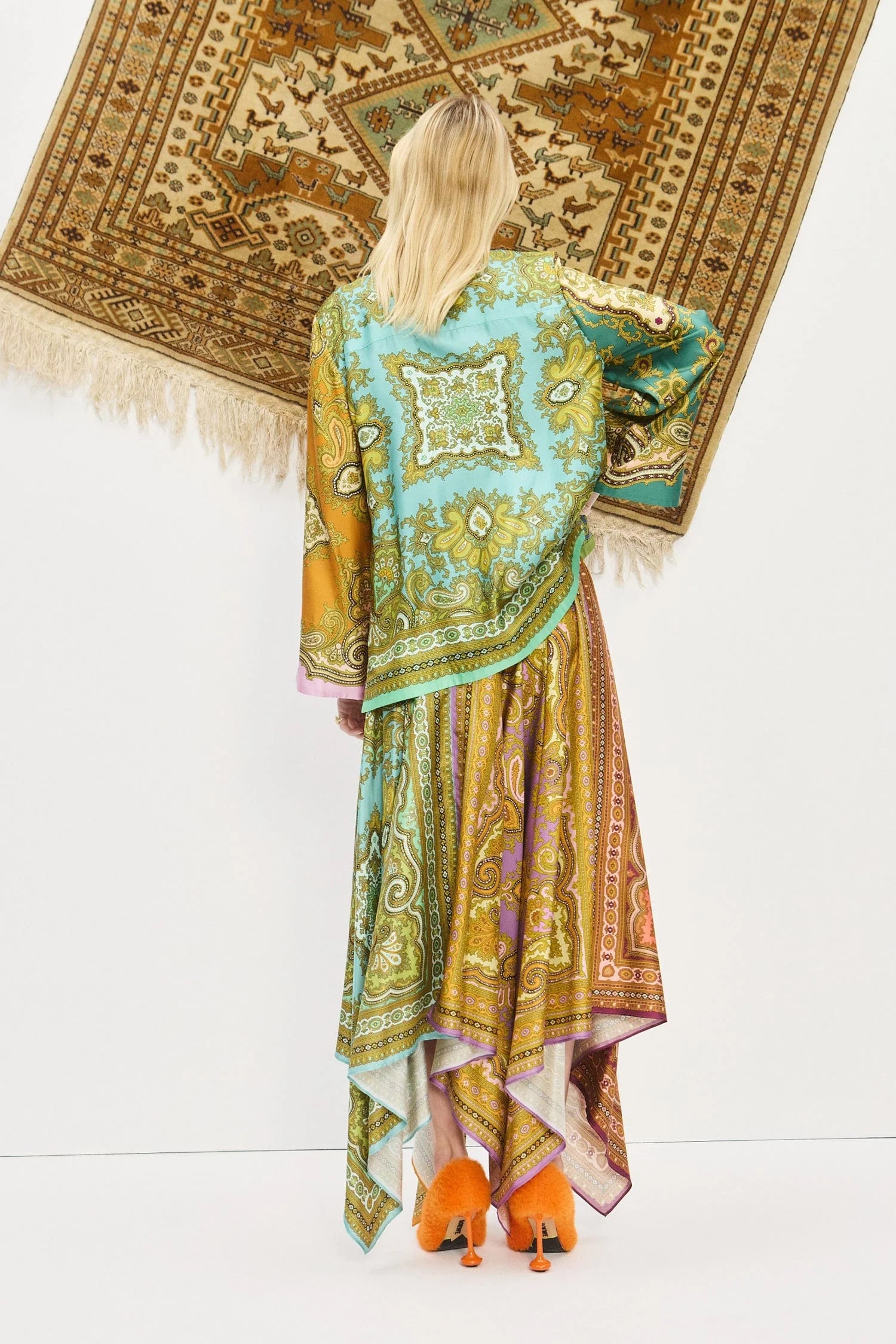 ALÉMAIS Clemenza Spliced Scarf Skirt