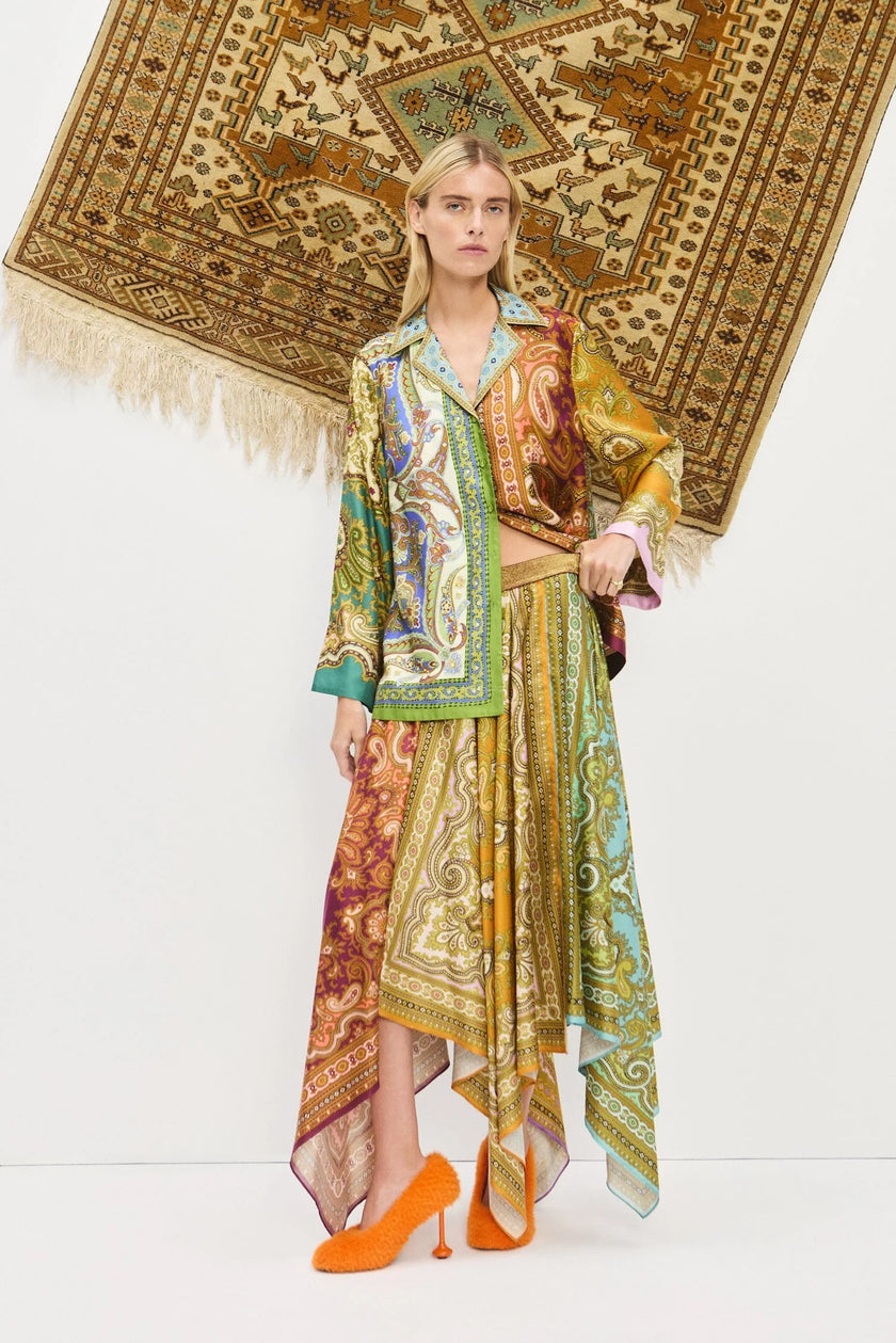 ALÉMAIS Clemenza Spliced Scarf Skirt