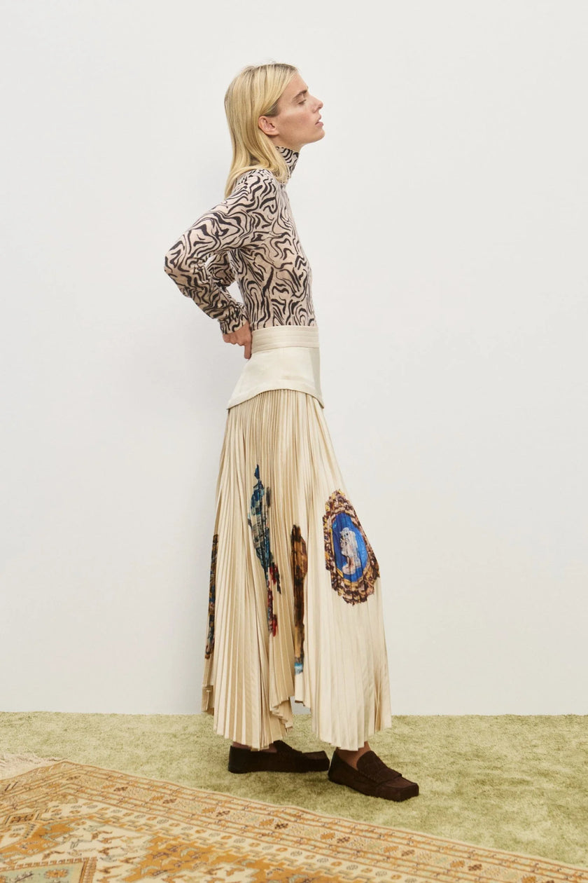 ALÉMAIS Orazio Pleated Skirt