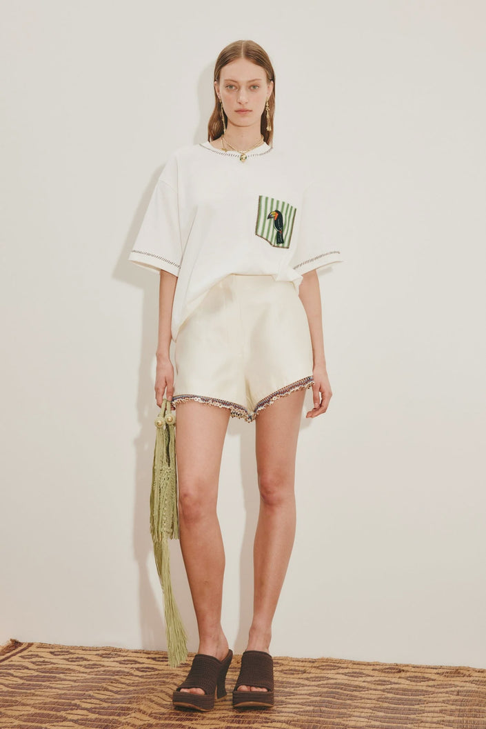 ALÉMAIS Toucan Tango Embroidered Pocket Tee