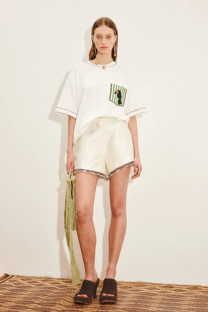 ALÉMAIS Toucan Tango Embroidered Pocket Tee
