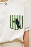 ALÉMAIS Toucan Tango Embroidered Pocket Tee