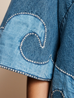 ALÉMAIS - JESSE DENIM APPLIQUE MINI DRESS
