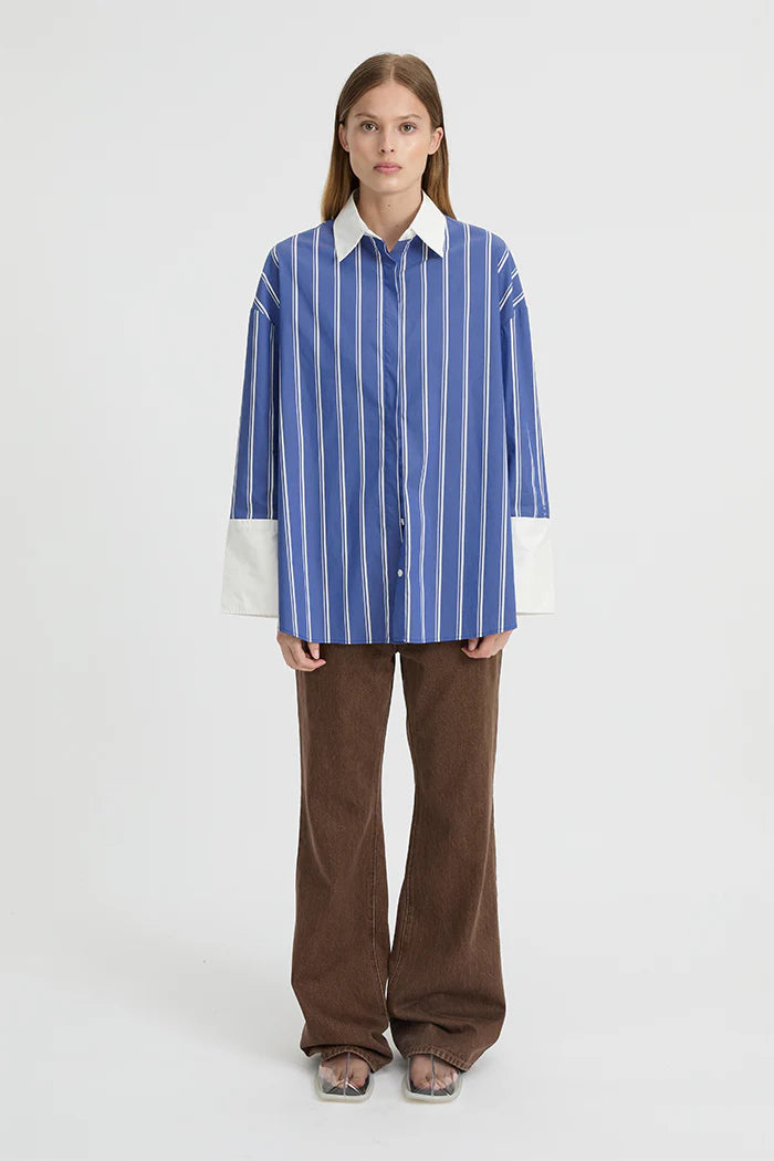 Blanca Opal Shirt - Blue/White