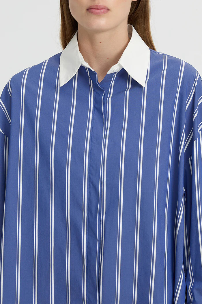 Blanca Opal Shirt - Blue/White