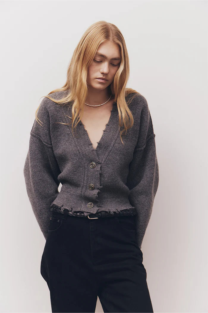 Blanca Pepa Cardigan - Charcoal
