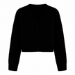HONEY Short Button Cashmere Cardigan - Black