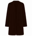 HONEY Long Pocket Cashmere Cardigan - Chocolate