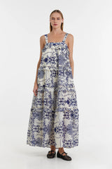 Devotion Twins Reggina Long Dress - Type Blue