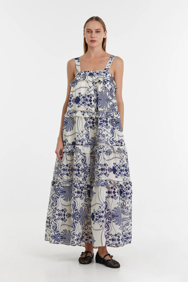 Devotion Twins Reggina Long Dress - Type Blue