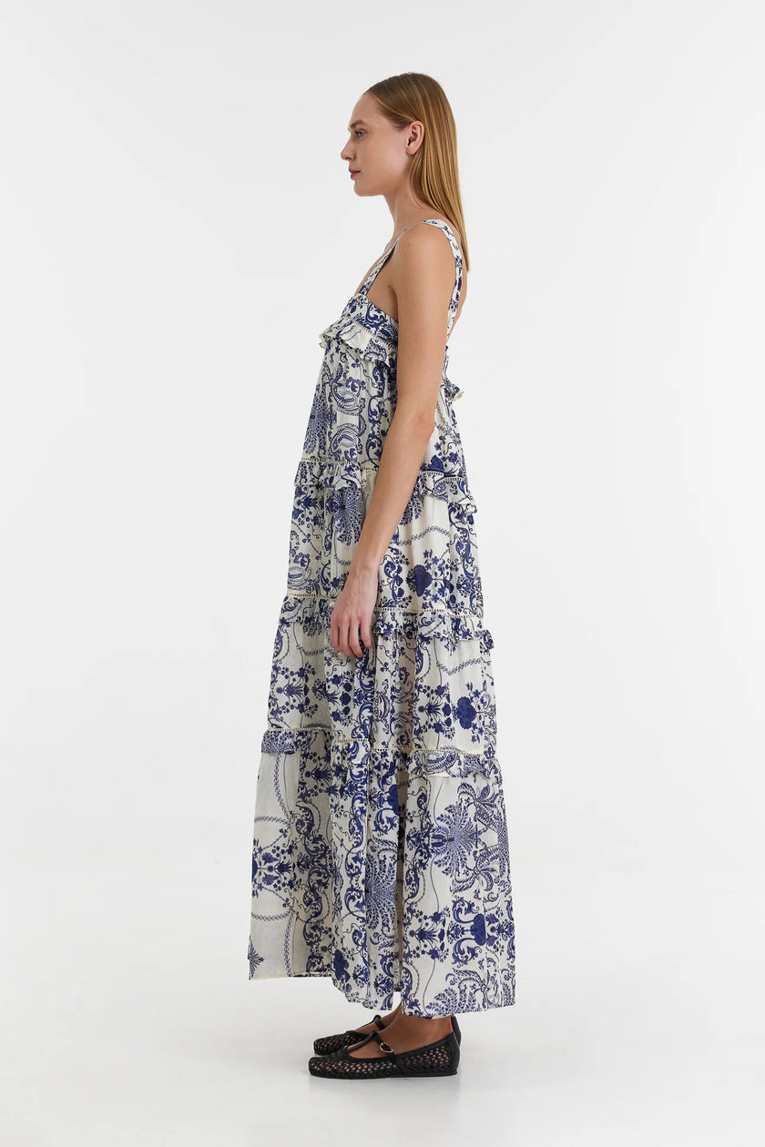 Devotion Twins Reggina Long Dress - Type Blue