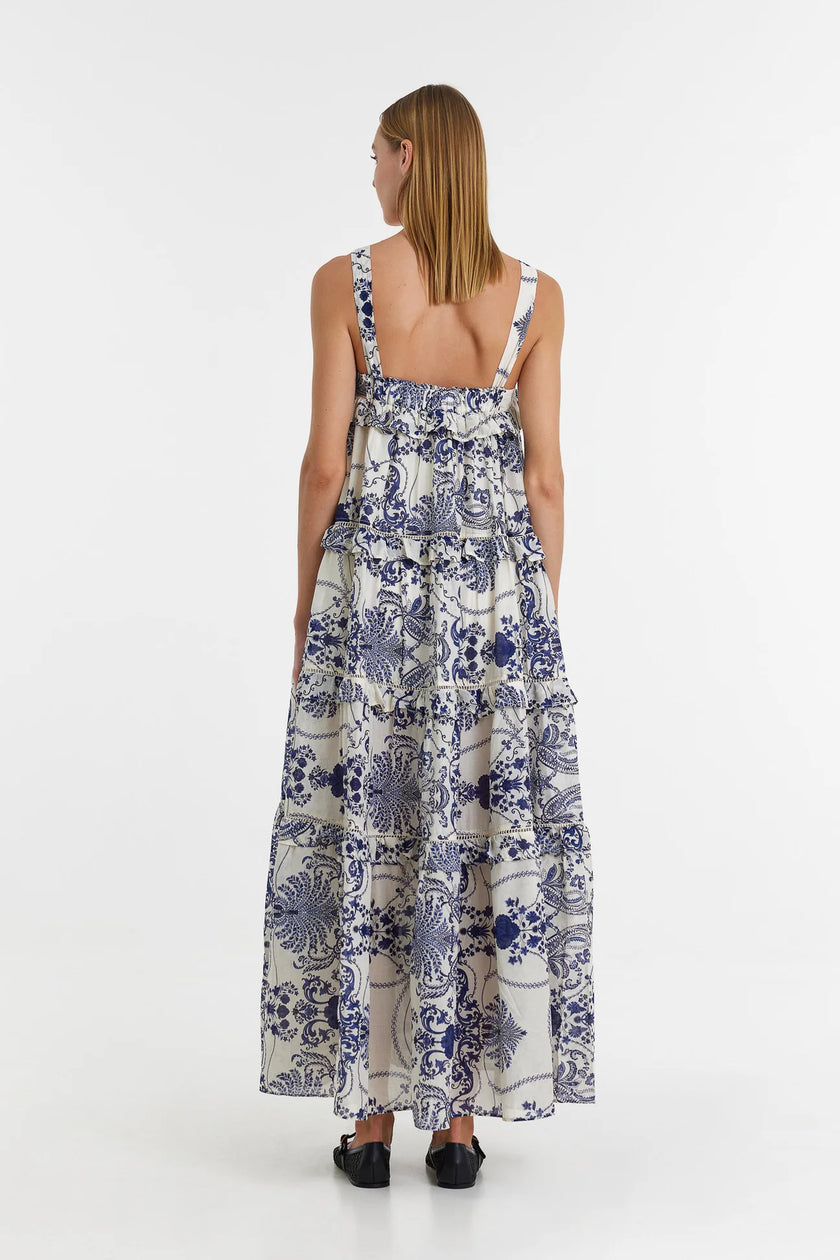 Devotion Twins Reggina Long Dress - Type Blue