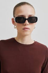 Second Female Matima T-Neck Tee -Bitter Chocolate