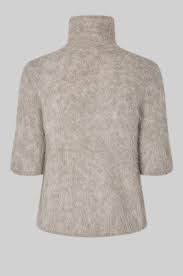 Second Female Karla Fluffy High Neck Knit - Pumice Stone