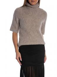 Second Female Karla Fluffy High Neck Knit - Pumice Stone