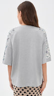 Essentiel Antwerp Jangoo Embroided T-Shirt - Grey