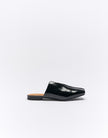 Goldie The Label Estelle Leather Mule - Black Crinkle