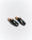 Goldie The Label Estelle Leather Mule - Black Crinkle