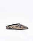 WALNUT PIA LEATHER MULE - SMOKE SNAKE GREY