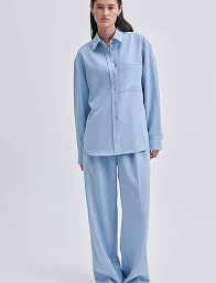 Second Female Fique Straight Leg Pant - Cashmere Blue