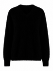 HONEY L/S V Neck Cashmere Knit - Black
