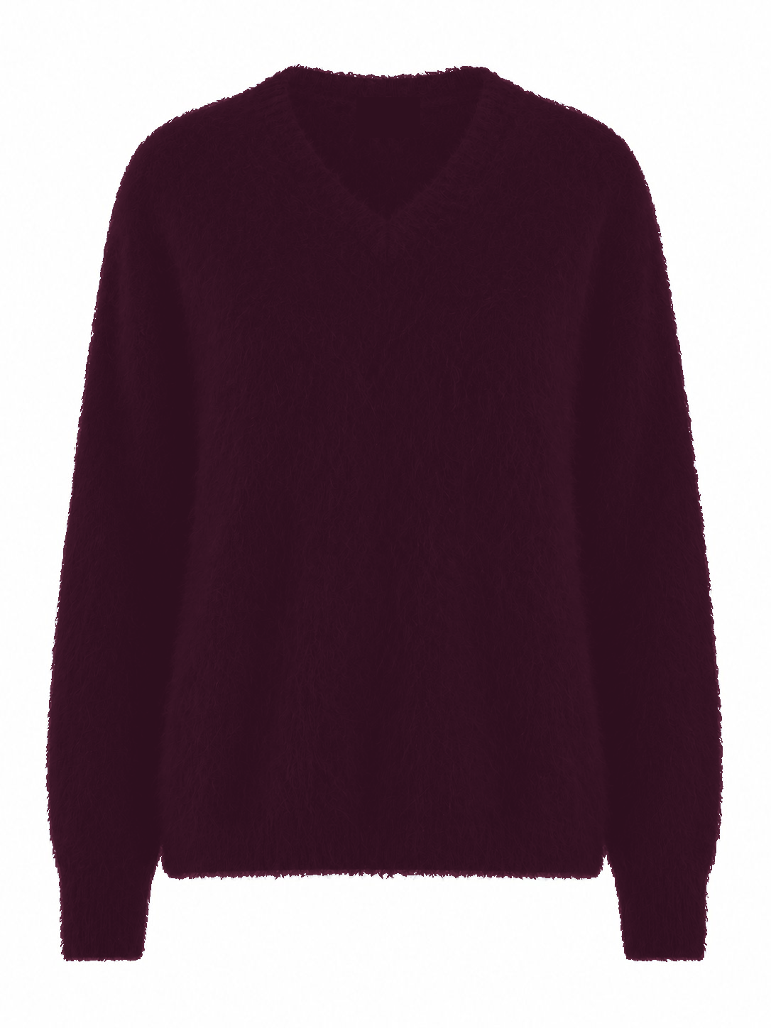 HONEY L/S V Neck Cashmere Knit - Raisin