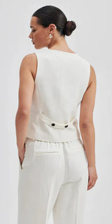 Second Female Lino Linen Pant - Antique White