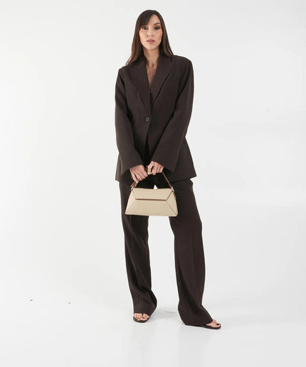 Second Female Sella Fitted Blazer - Chocolate
