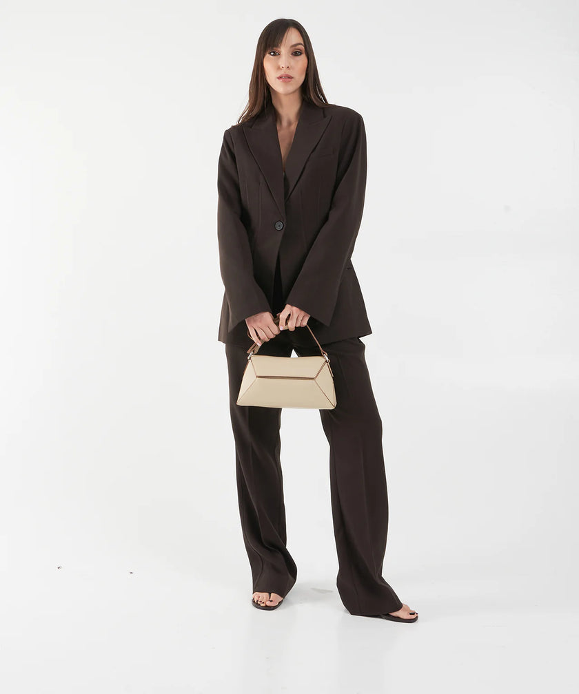 Second Female Sella Fitted Blazer - Chocolate