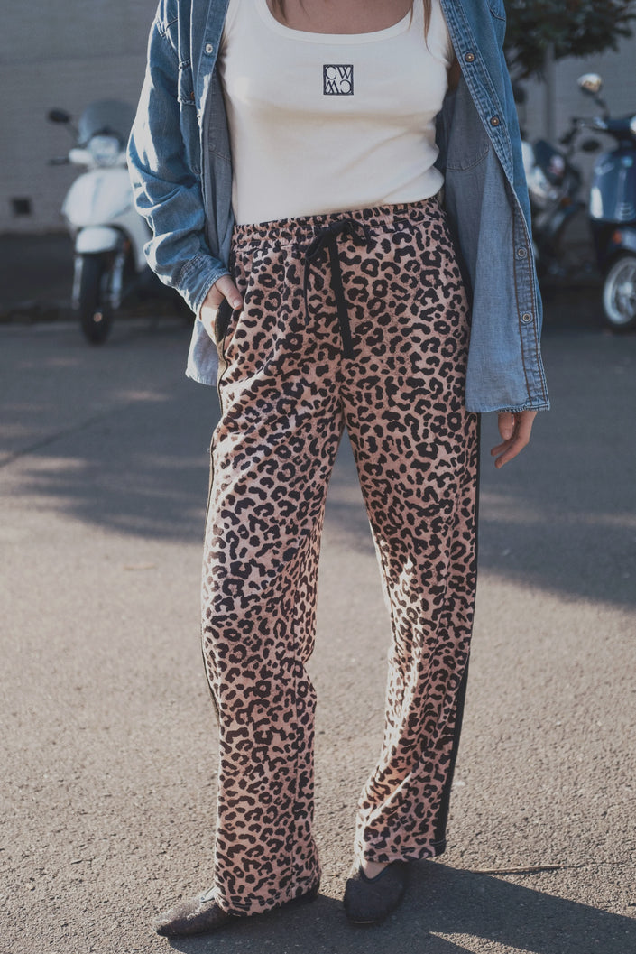 cartel & willow Adeline Pant - Neutral Leopard